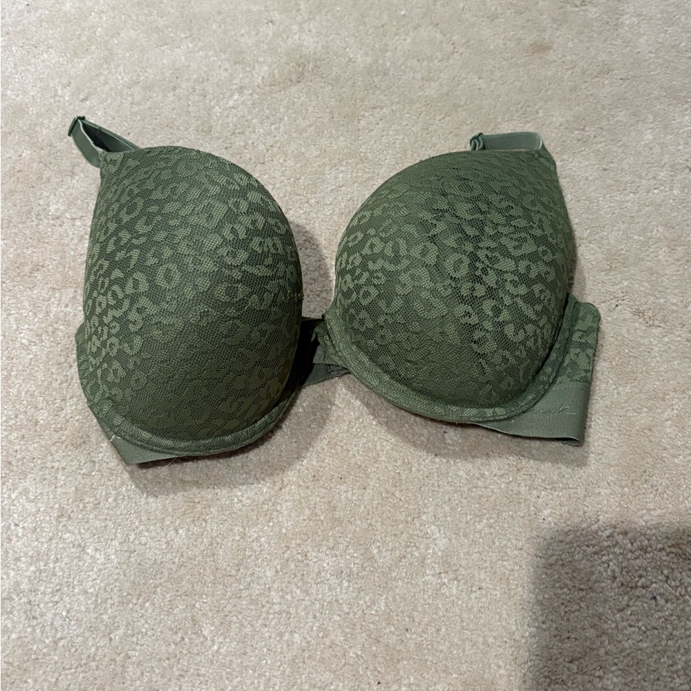 PINK Victoria's Secret Olive Lace Bra - Picture 1 of 4